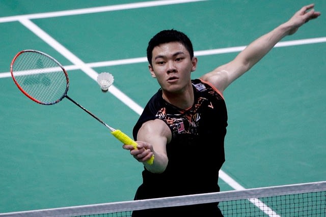 Lee Zii Jia in action during men’s singles match against Ade Resky Dwicahyo of Azerbaijan at the Toyota Gazoo Racing Thailand Open 2022 badminton tournament in Nonthaburi, Thailand. - EPA PIC